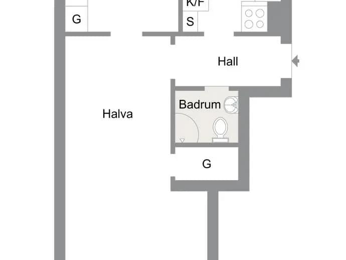 Floor plan for Uppsalagatan 9A