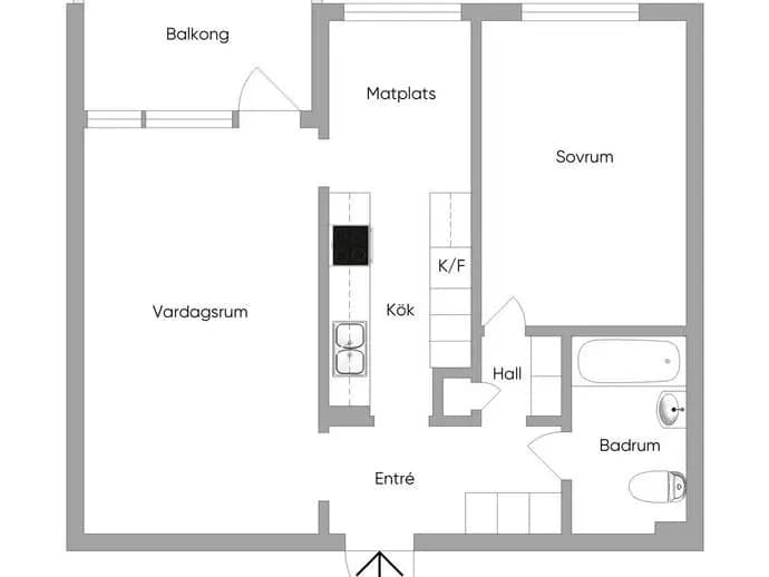 Planritning för Rosenhöjdsvägen 23