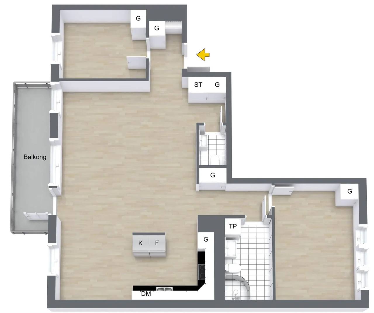 Floor plan for Eriksgatan 19B