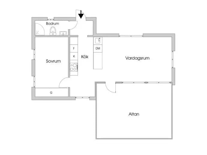 Planritning för Lämbonäsvägen 67B