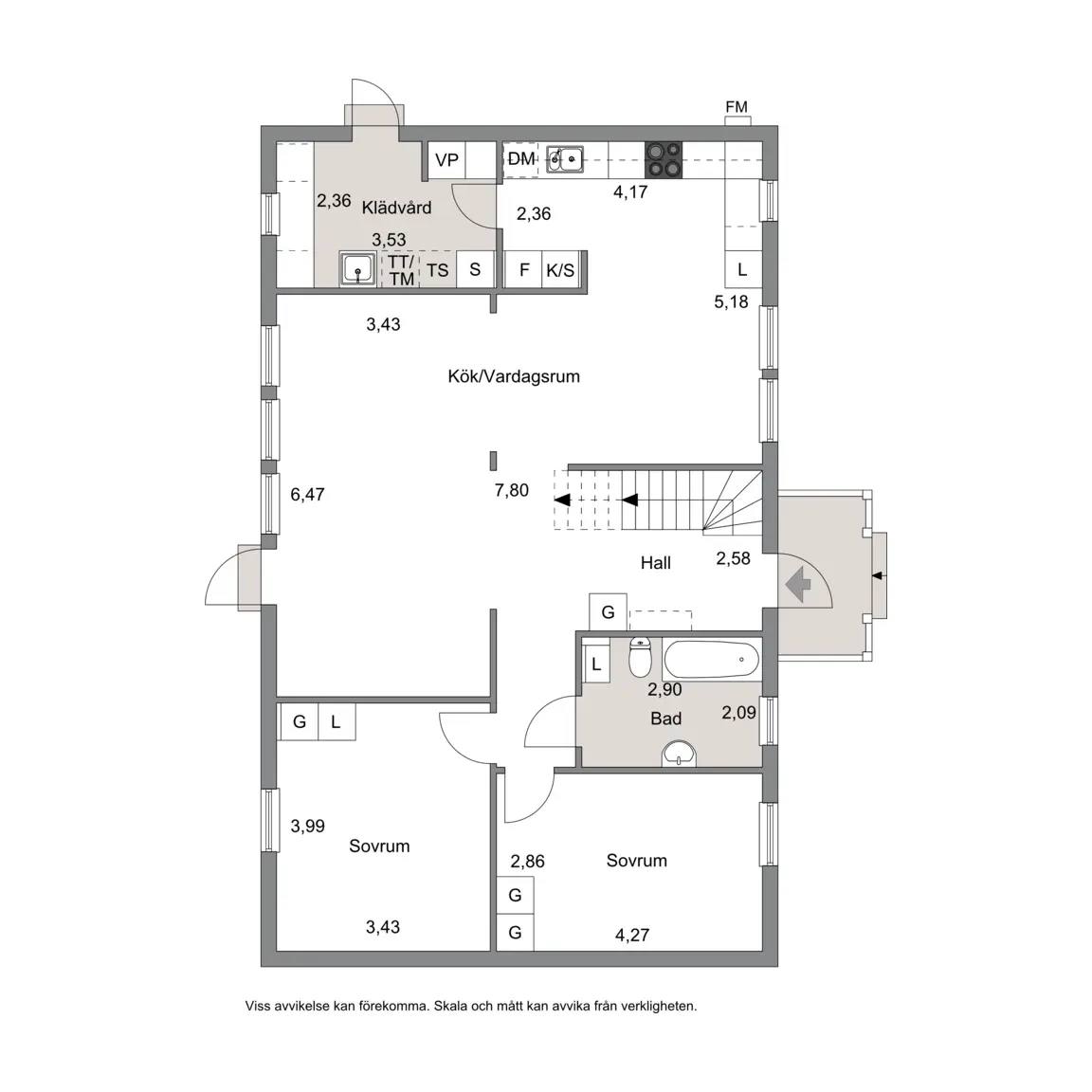 Floor plan for Titanvägen 6