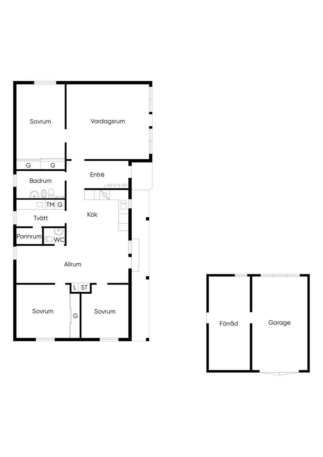 Floor plan for Poppelvägen 16