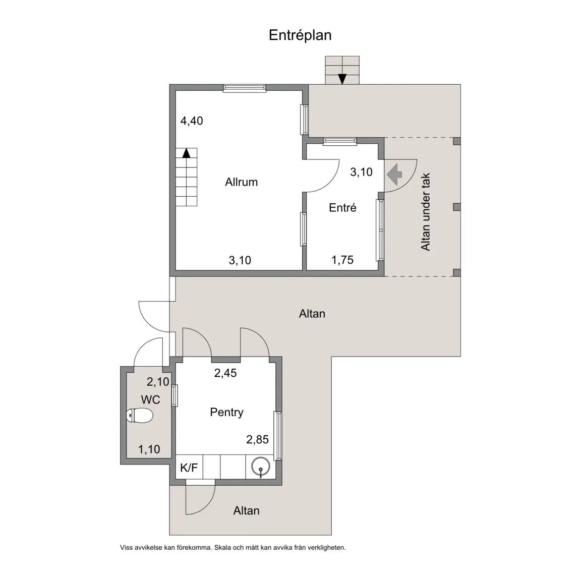 Floor plan for Balsta Koloniträdgårdsförening Stuga Nr 2