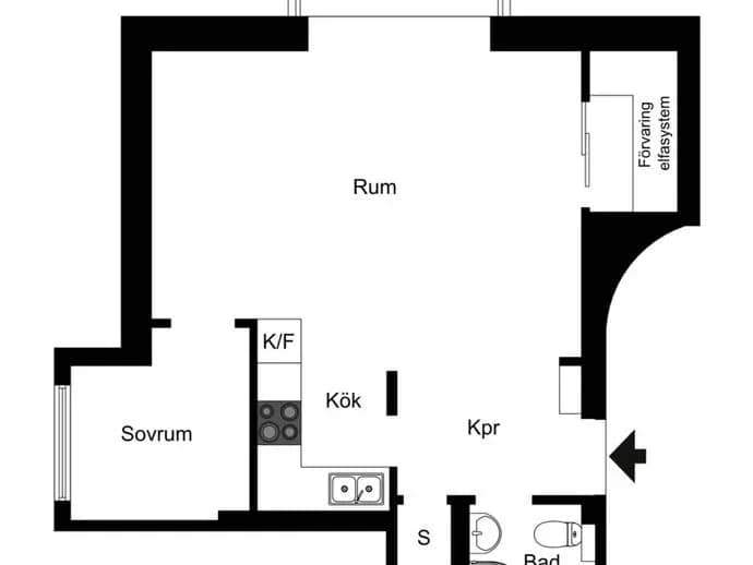 Planritning för Kruthusbacken 82B