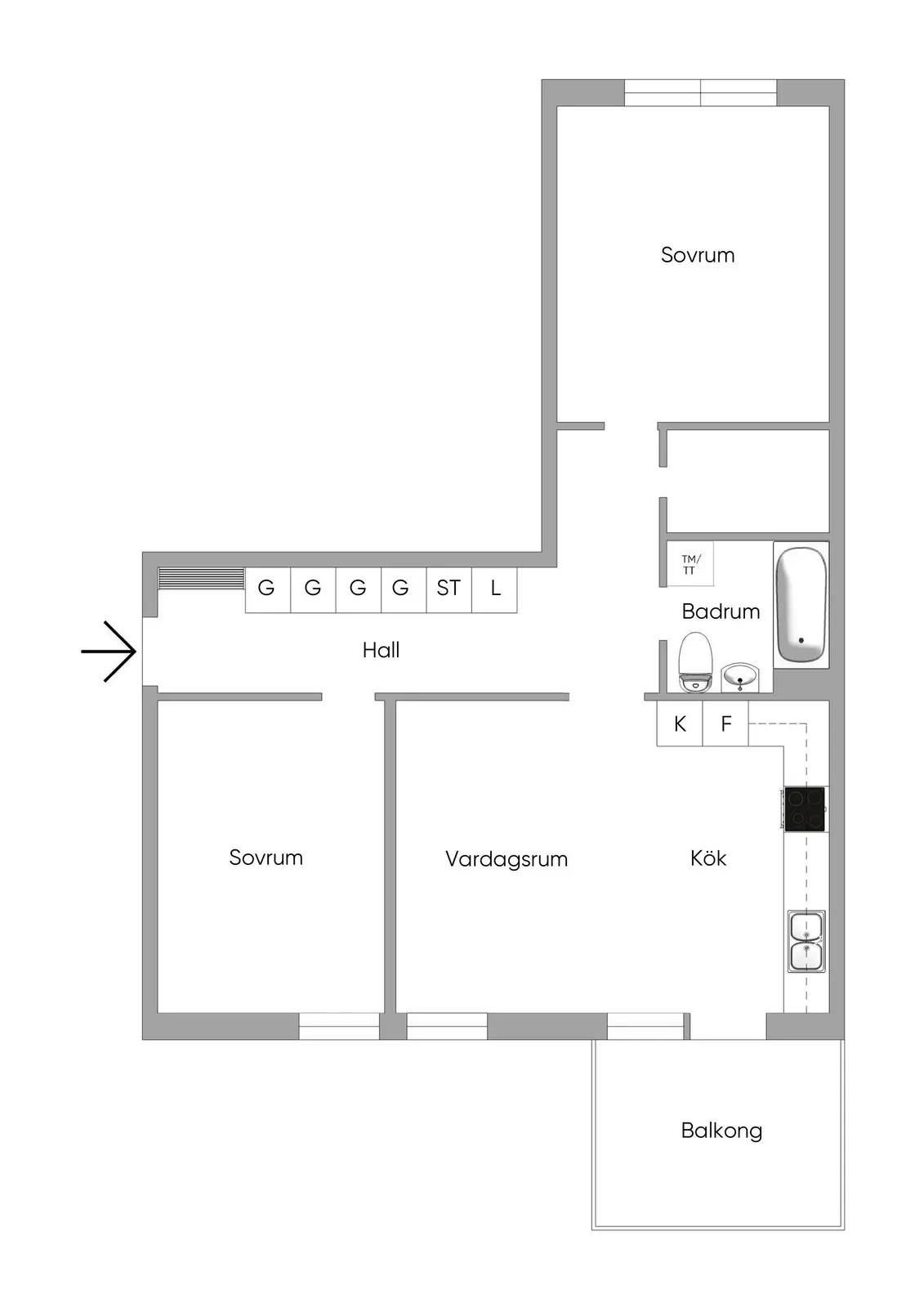 Planritning för Diligensvägen 41