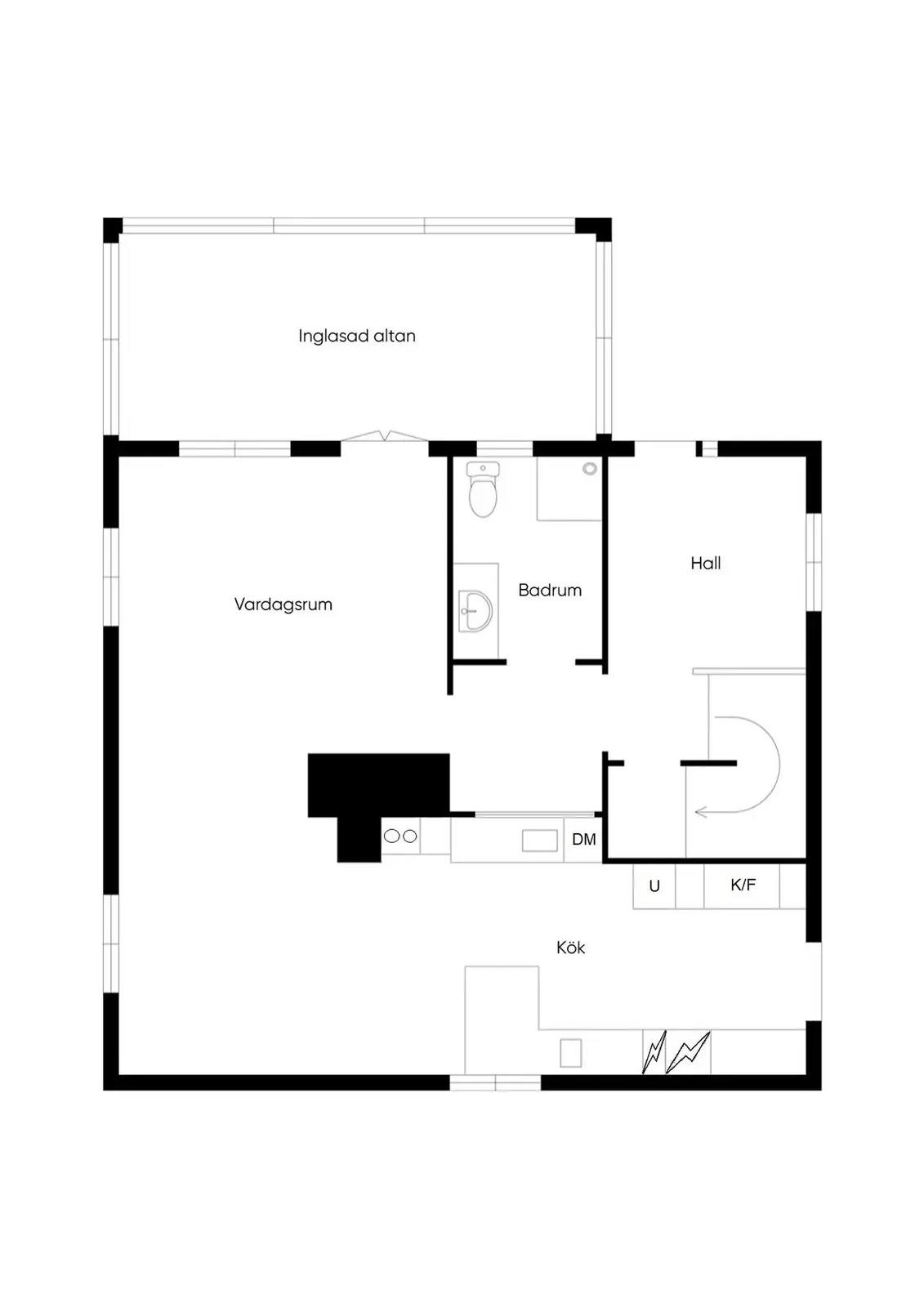 Planritning för Tvåbackarstigen 6