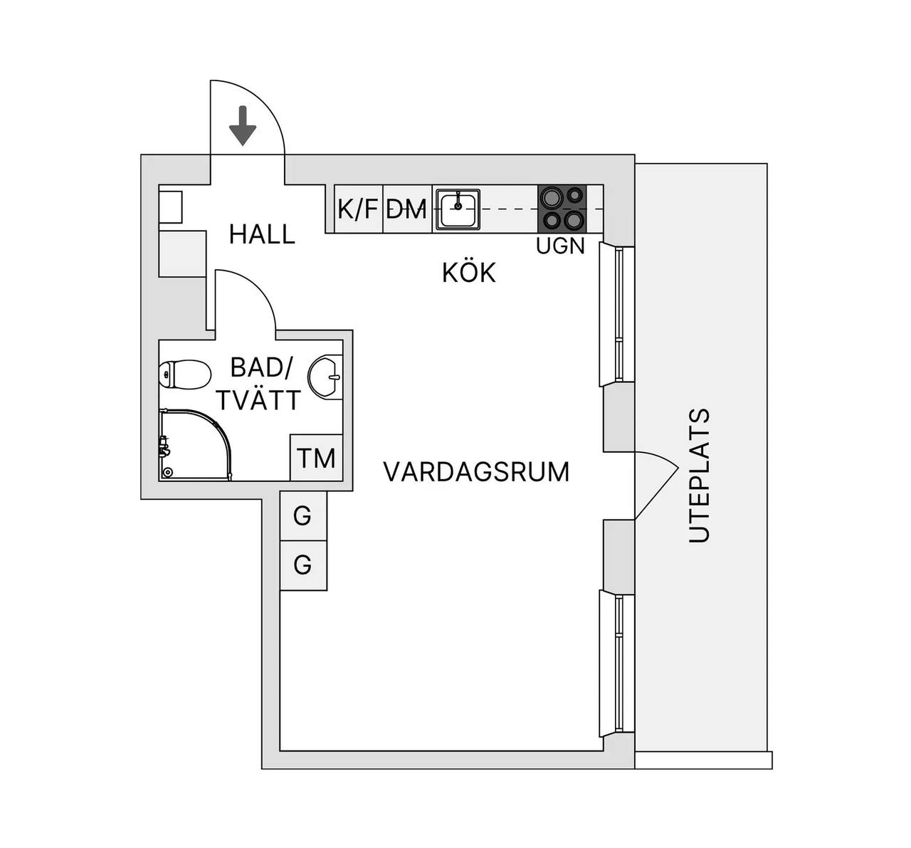 Planritning för Ekoxvägen 14
