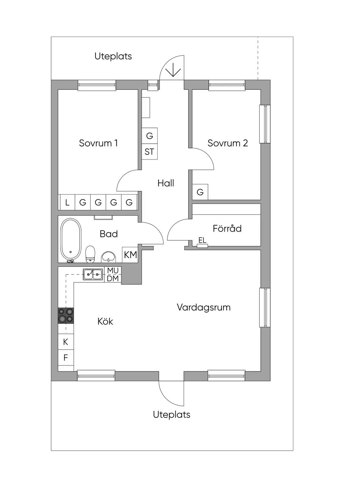 Planritning för Värmlandsvägen 330