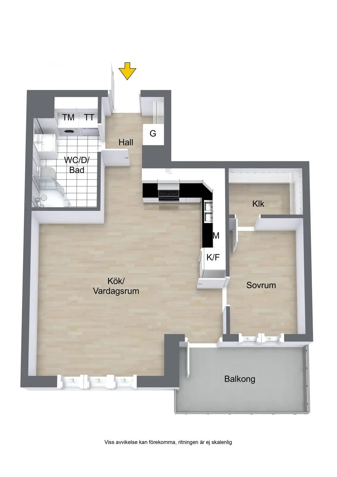 Floor plan for Portalgatan 25