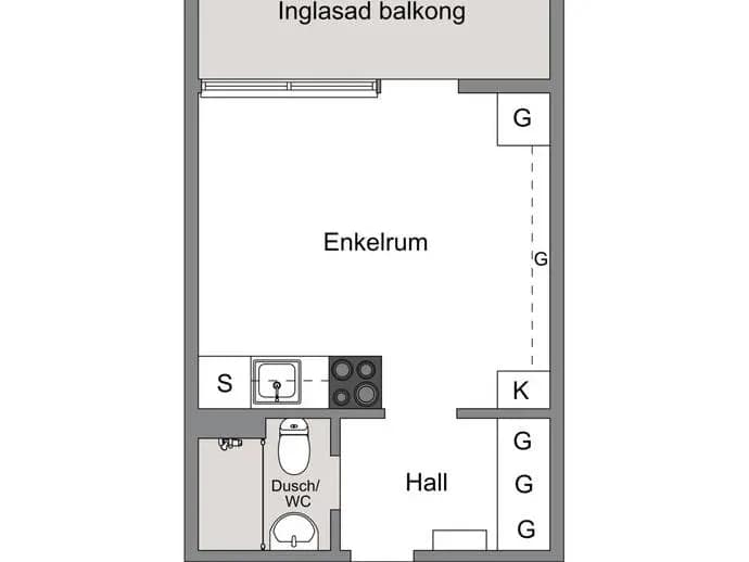 Planritning för NORRA SKJUTBANEGATAN 16B