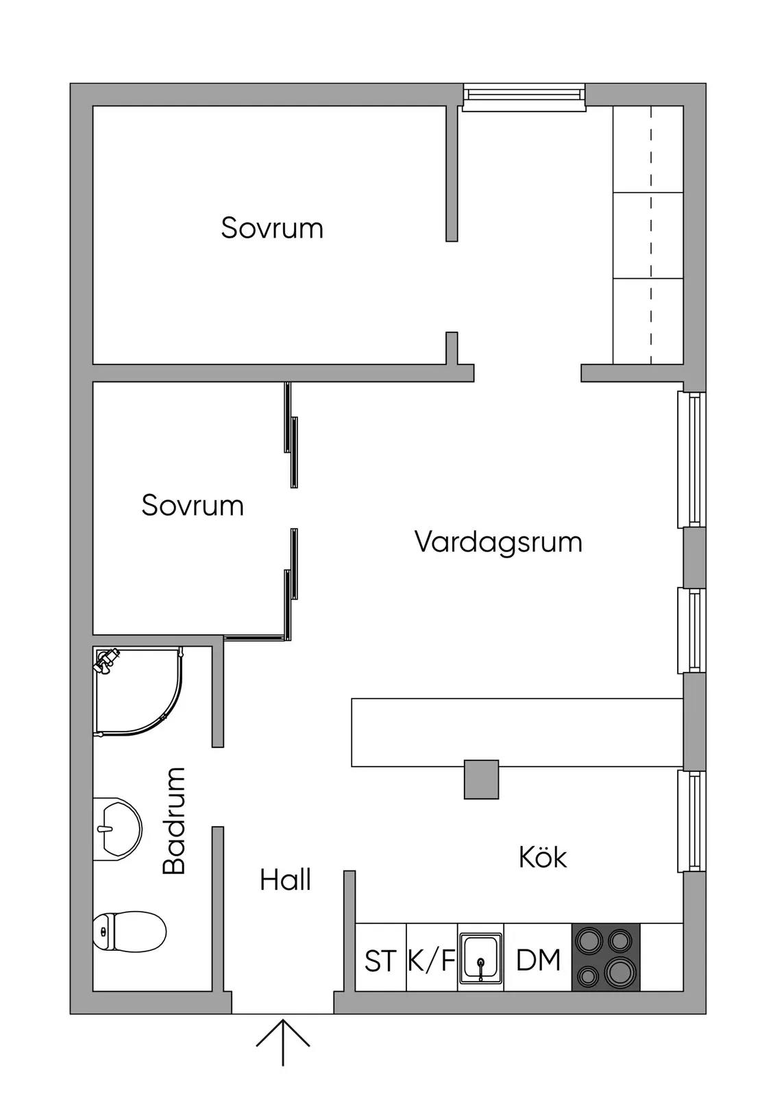 Planritning för Grafikvägen 22