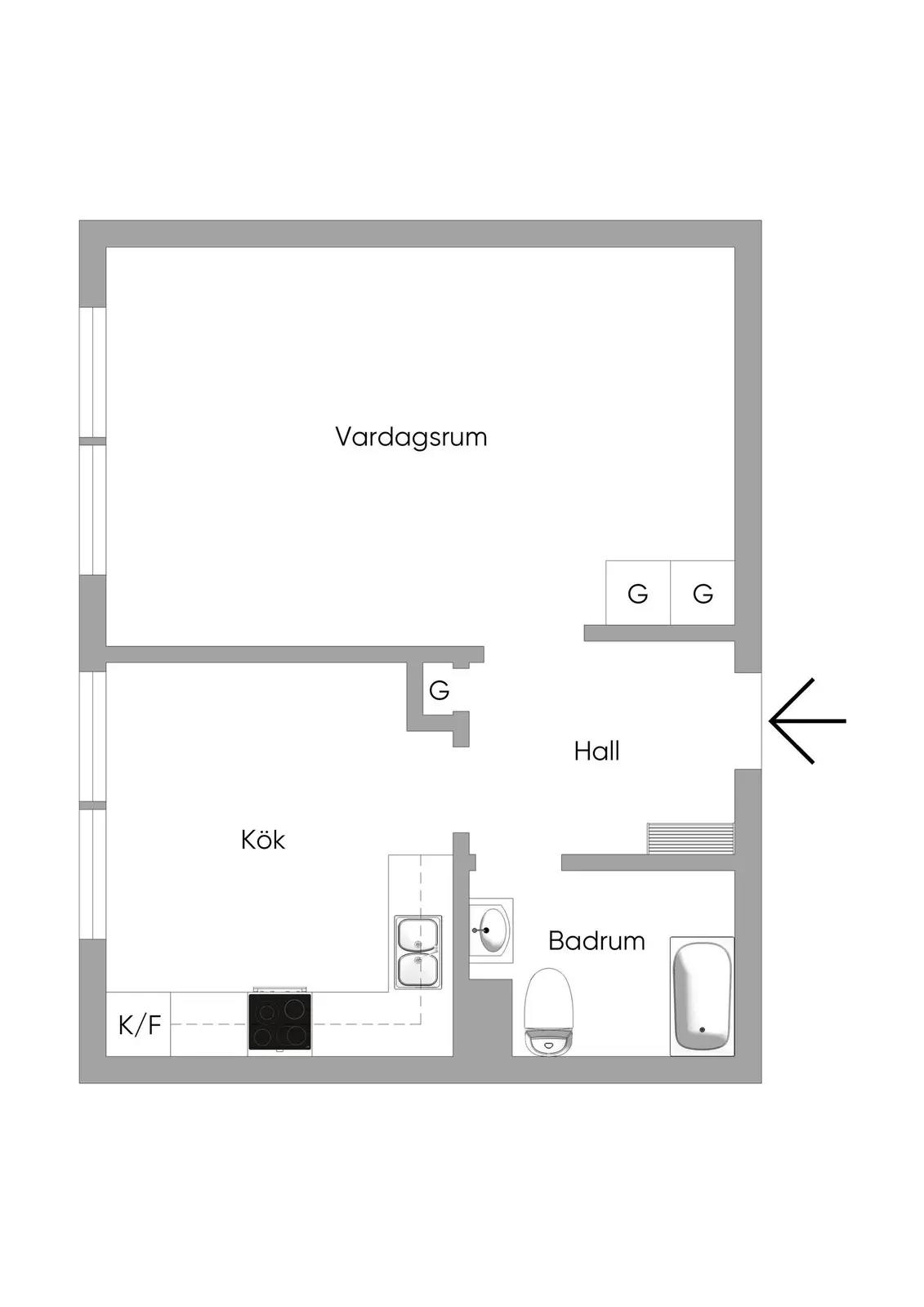 Floor plan for Henriksdalsringen 13