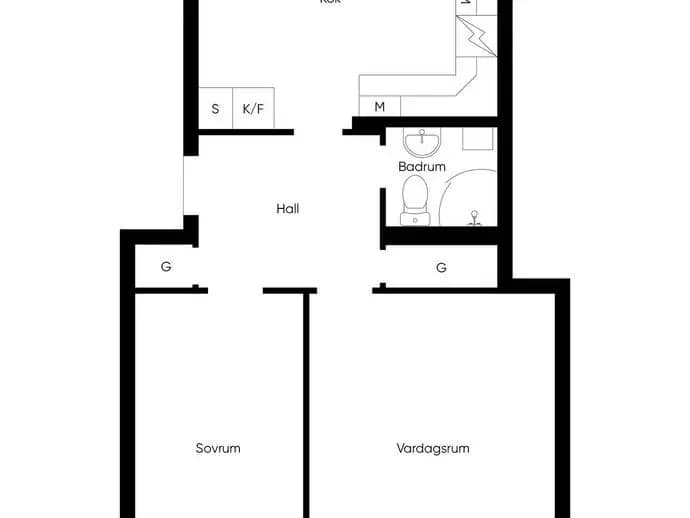 Planritning för Schantzgatan 10B