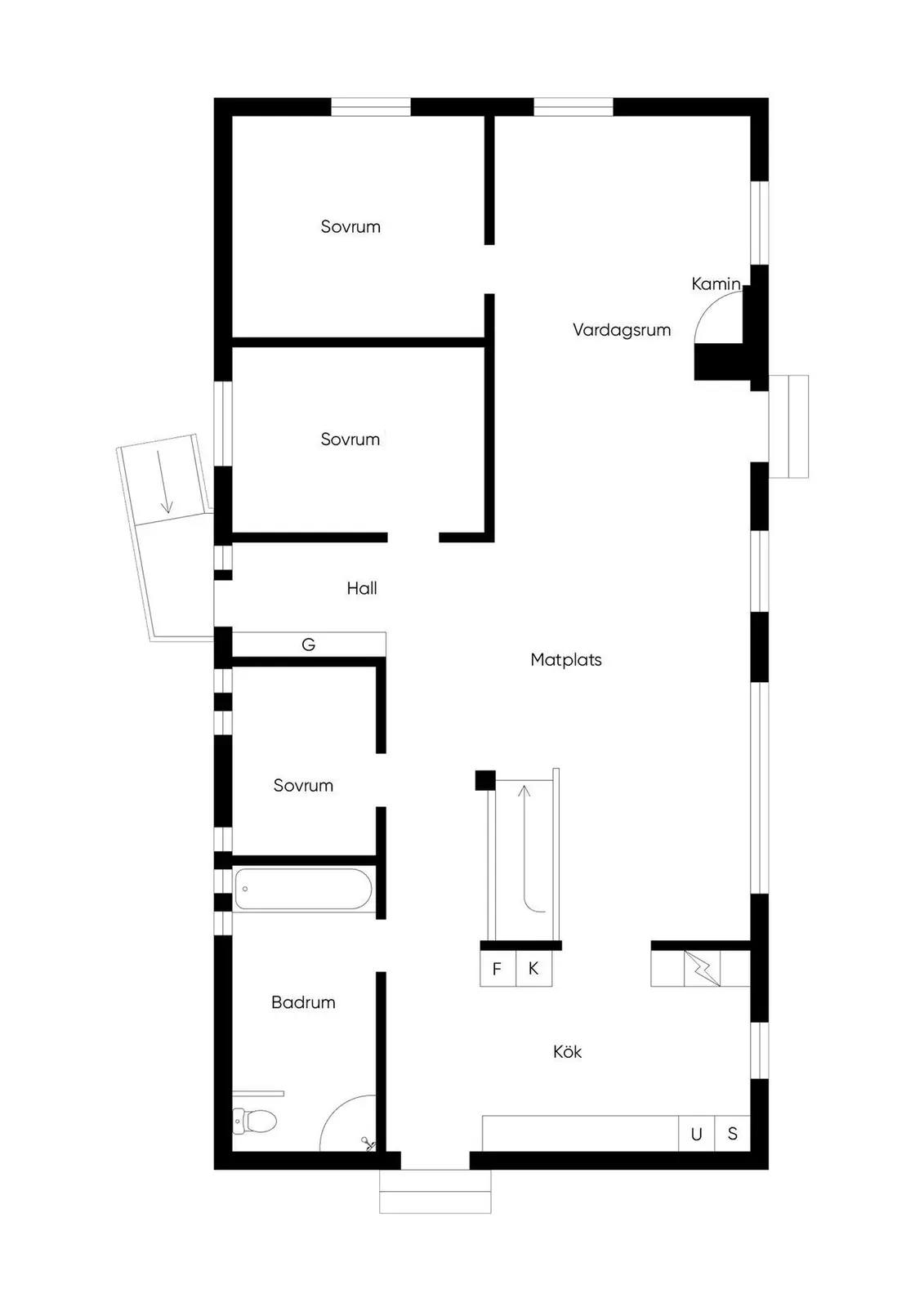 Floor plan for Sälgvägen 27