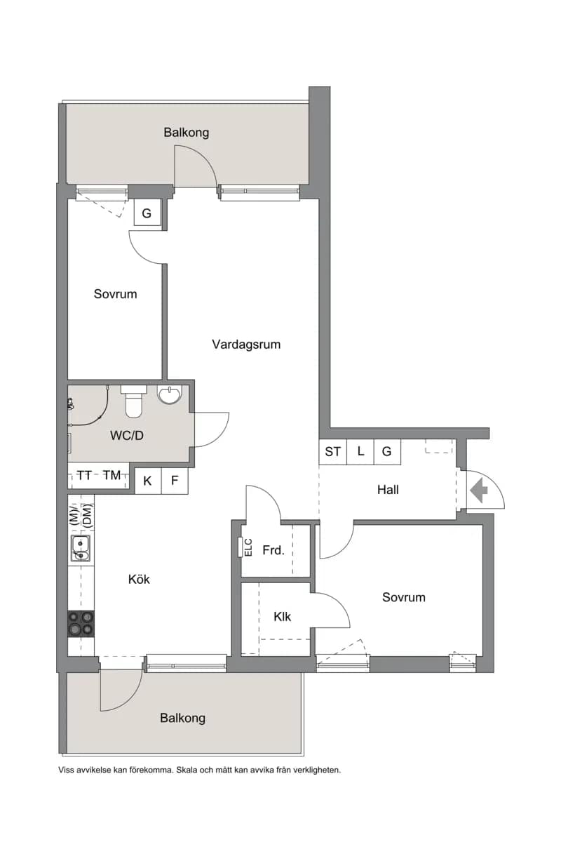 Planritning för SJÖMÄRKESGATAN 6B