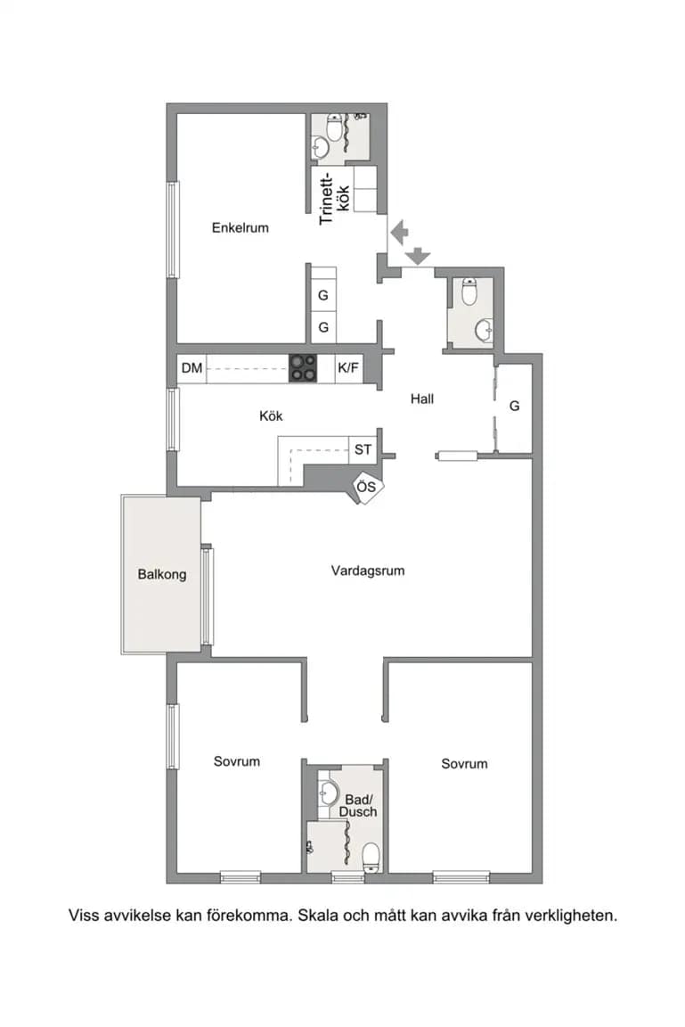 Planritning för Backvägen 7