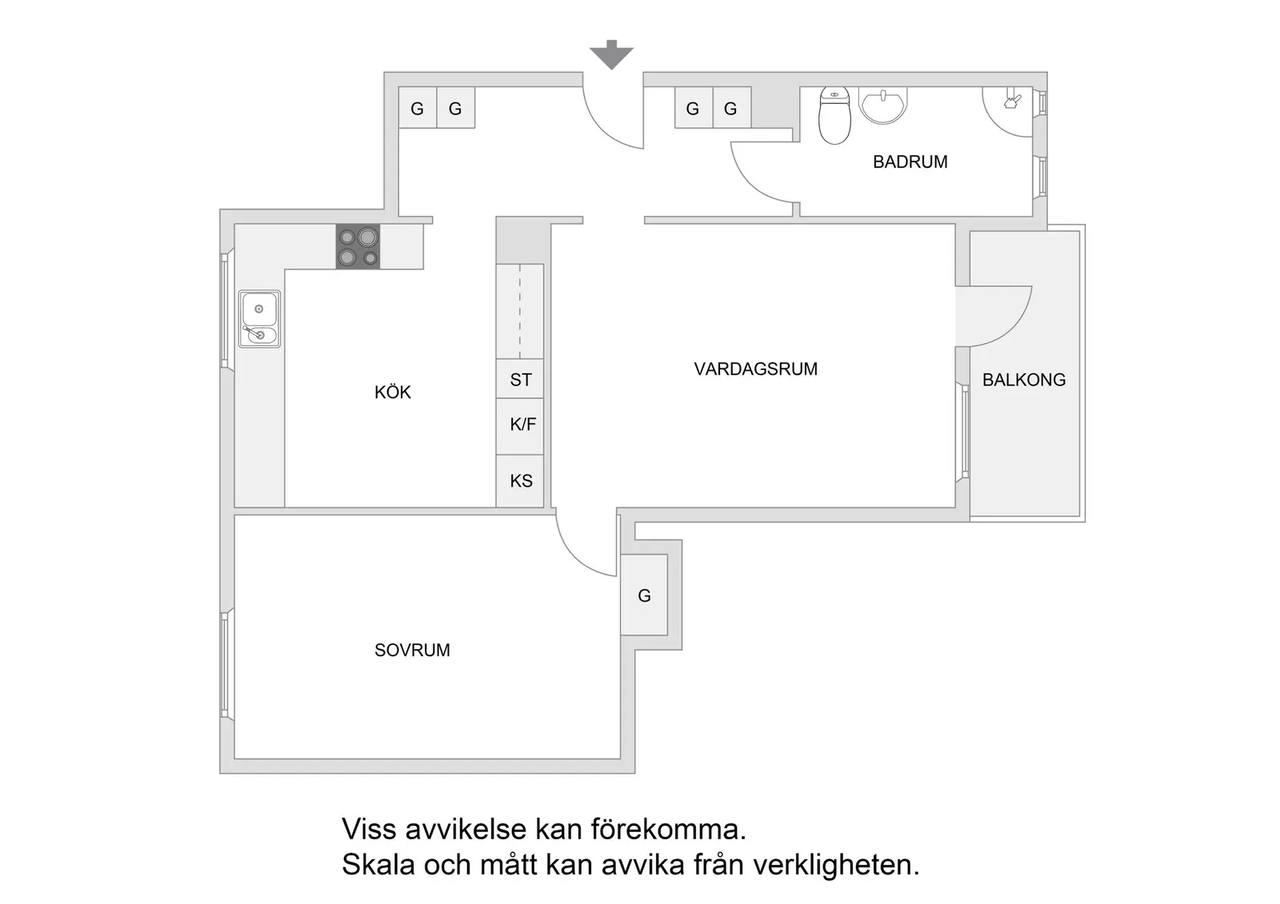 Floor plan for Kristinebergsvägen 30, vån 4