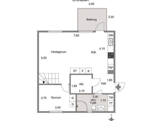 Floor plan for Lantgårdsvägen 9 D