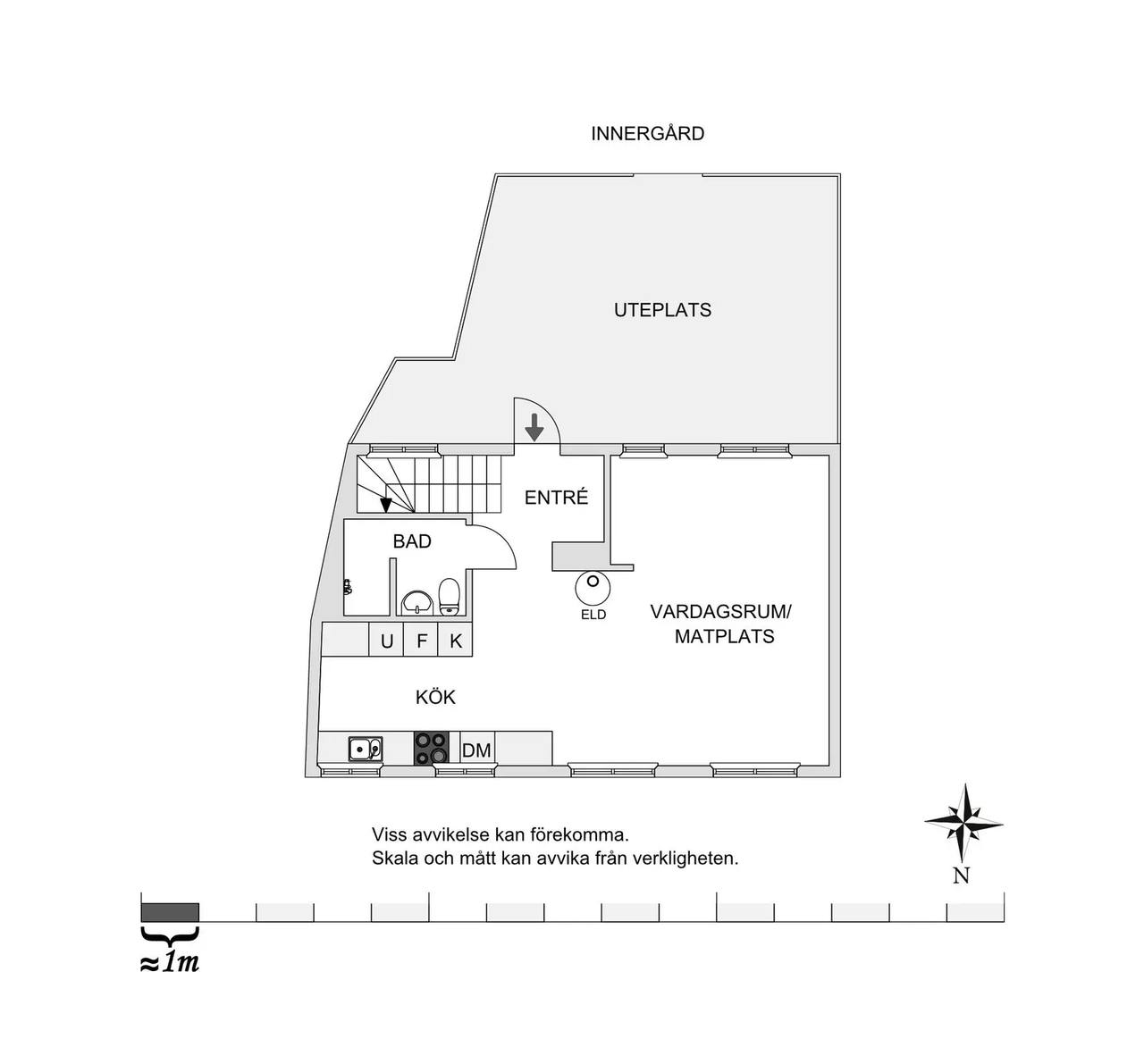 Floor plan for Nedre Långvinkelsgatan 10B