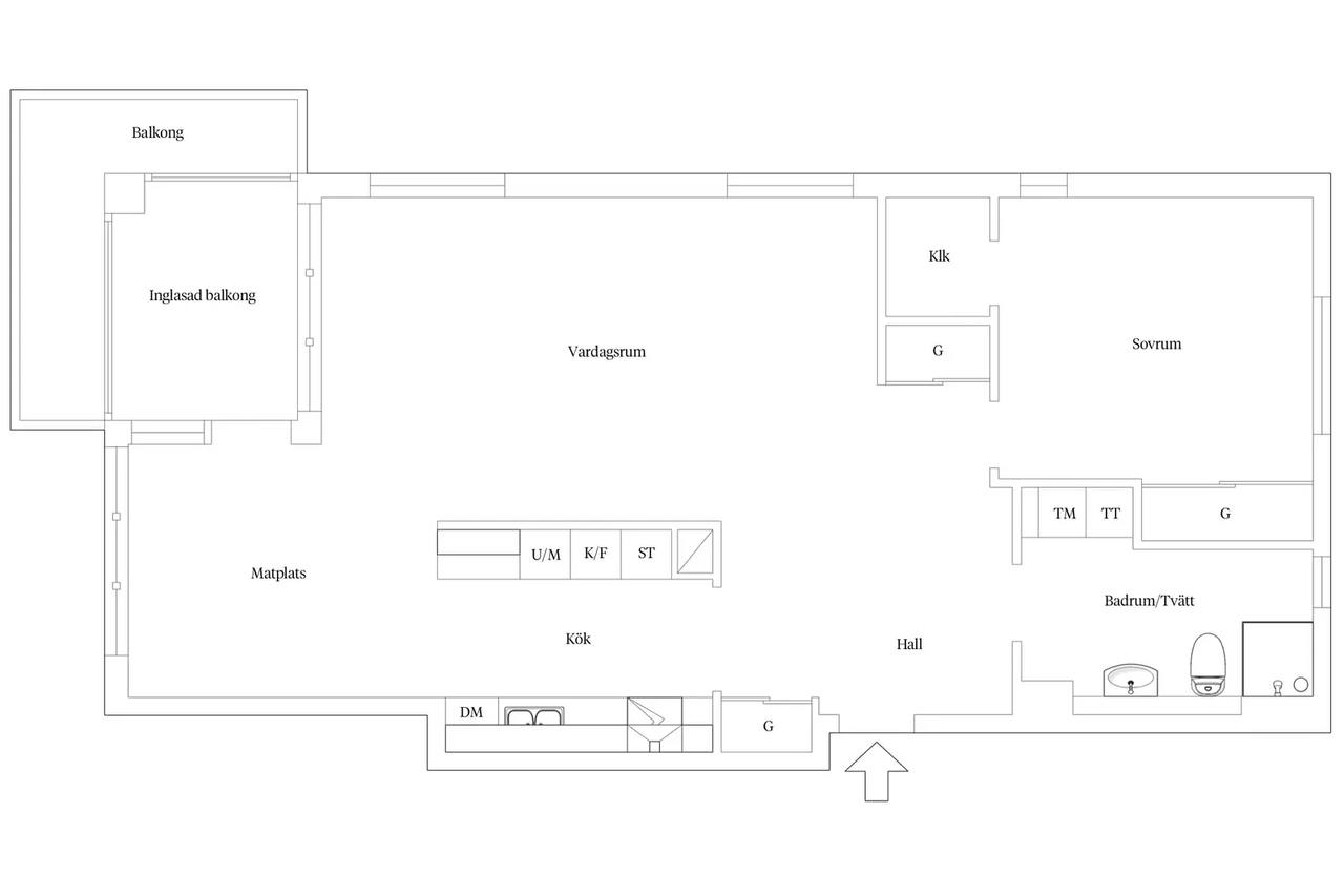 Floor plan for Sjögatan 6