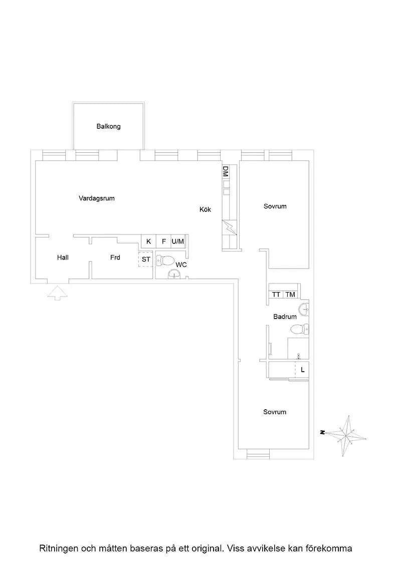 Floor plan for Scheelevägen 2B