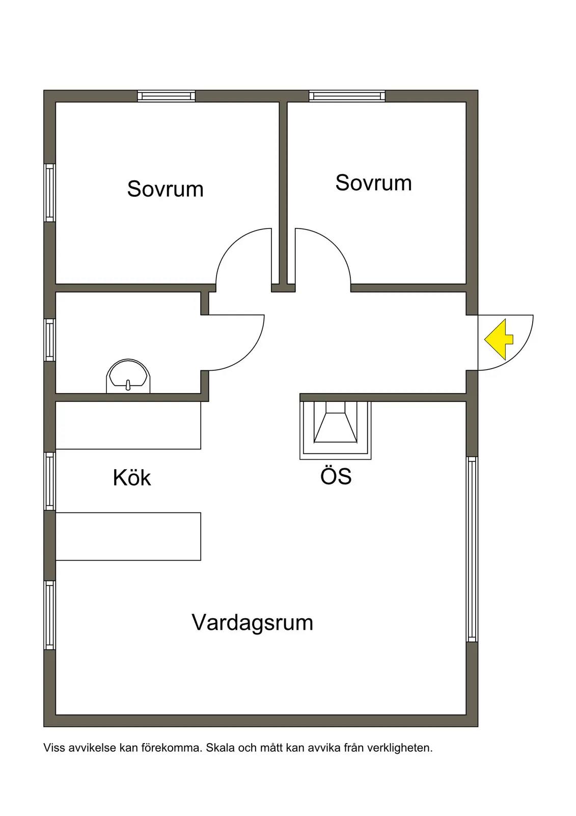 Planritning för Kampkärrshöjden 14