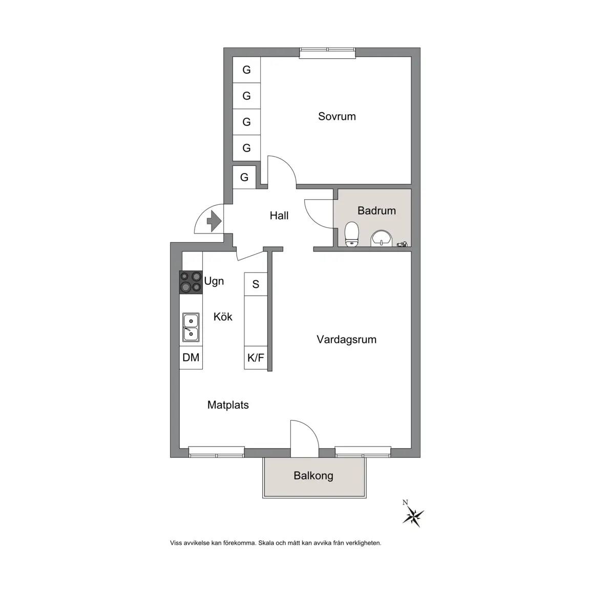 Planritning för Svalvägen 36
