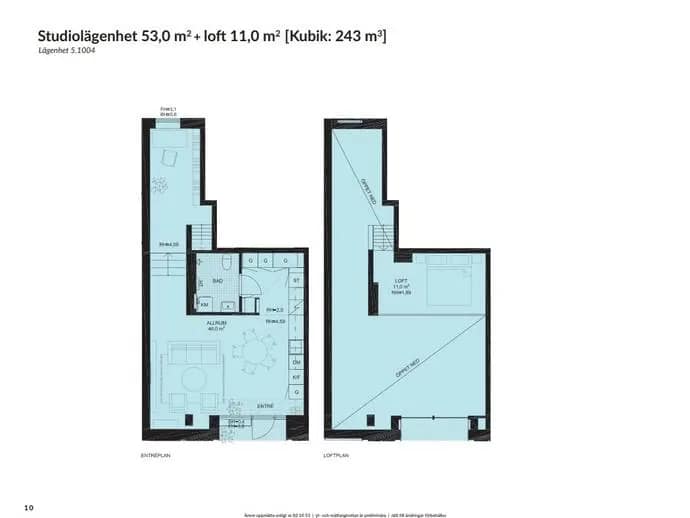 Floor plan for Korstörnegatan 5