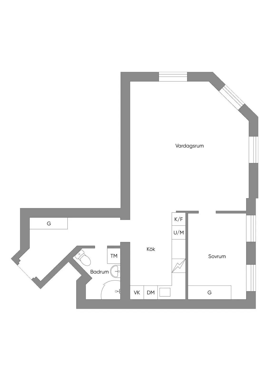 Planritning för Pilgatan 19B, 3tr