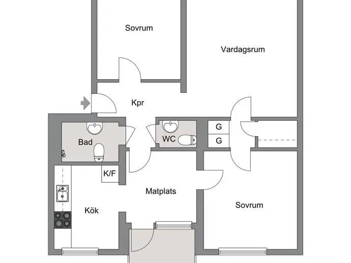 Planritning för JAKOBSGATAN 52B