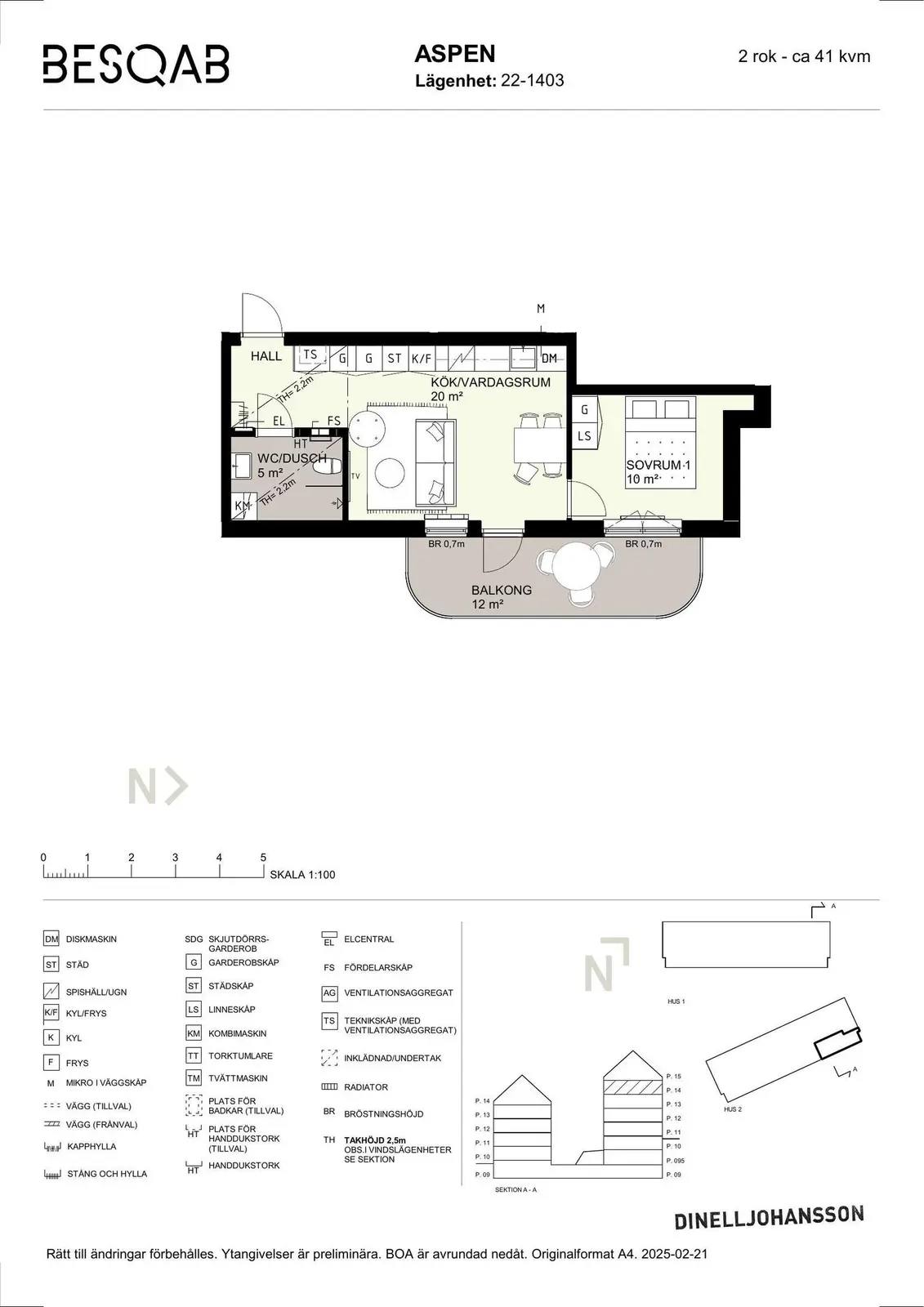 Floor plan for Schlytersvägen 1A, vån 4