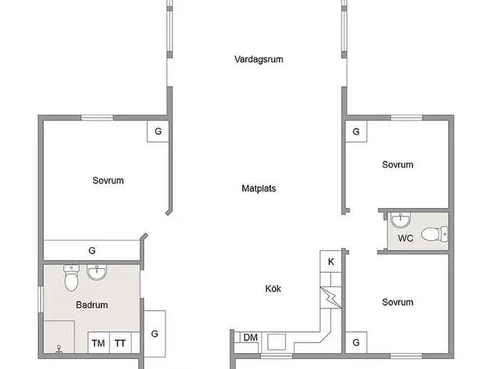 Floor plan for Alkärrsvägen 13