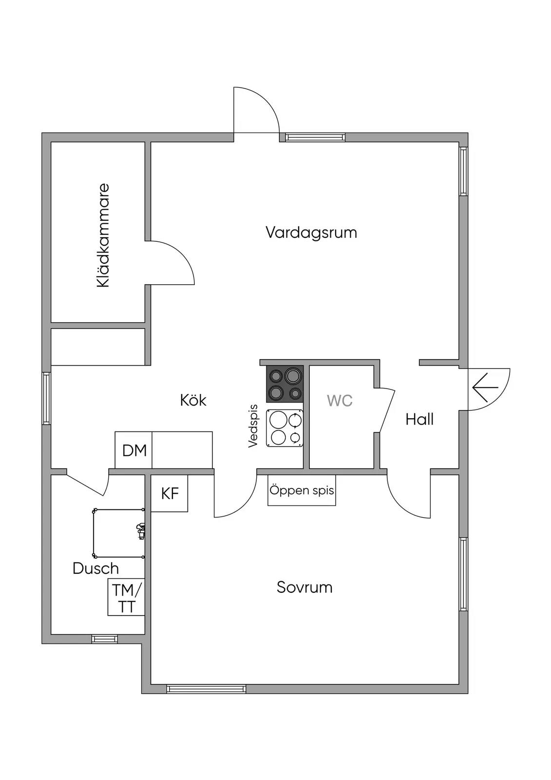 Floor plan for Atletvägen 16