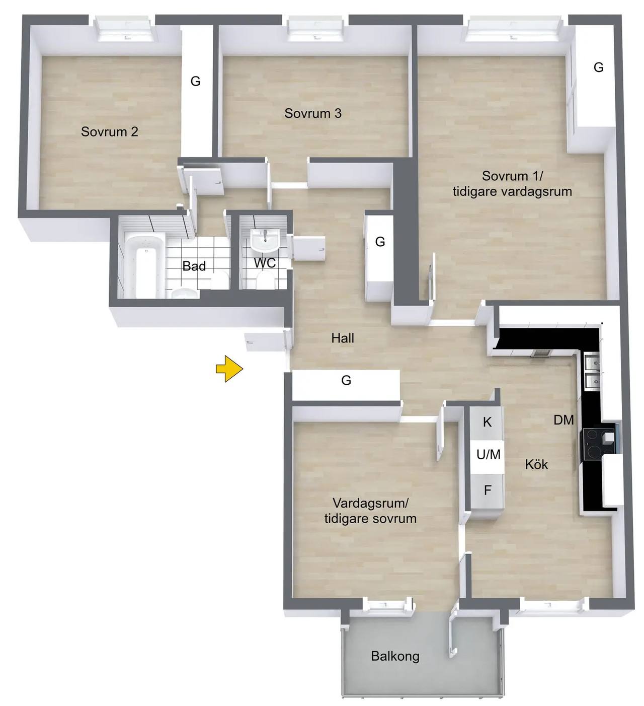 Planritning för Regngatan 17