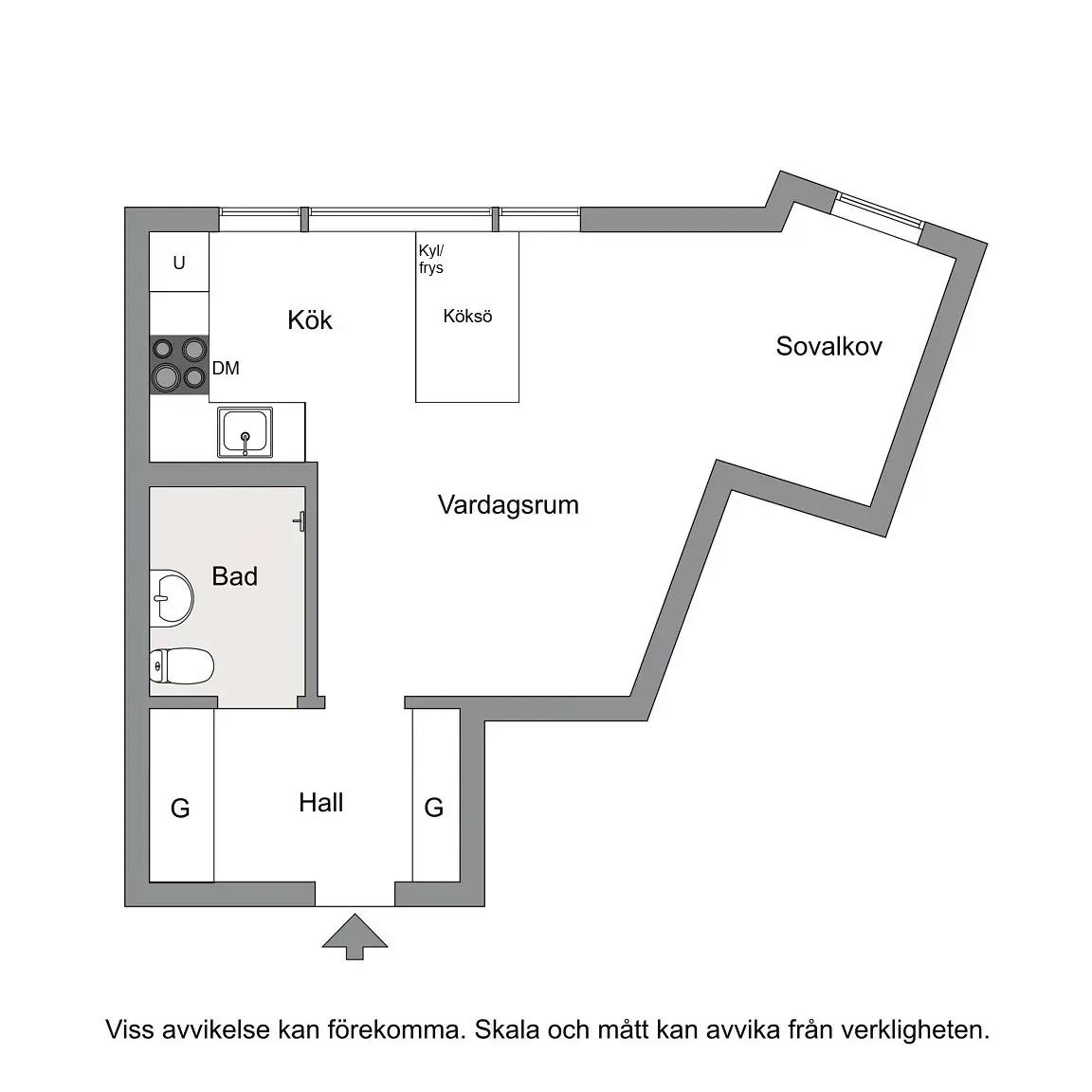 Floor plan for Rutger Fuchsgatan 9, 5 tr