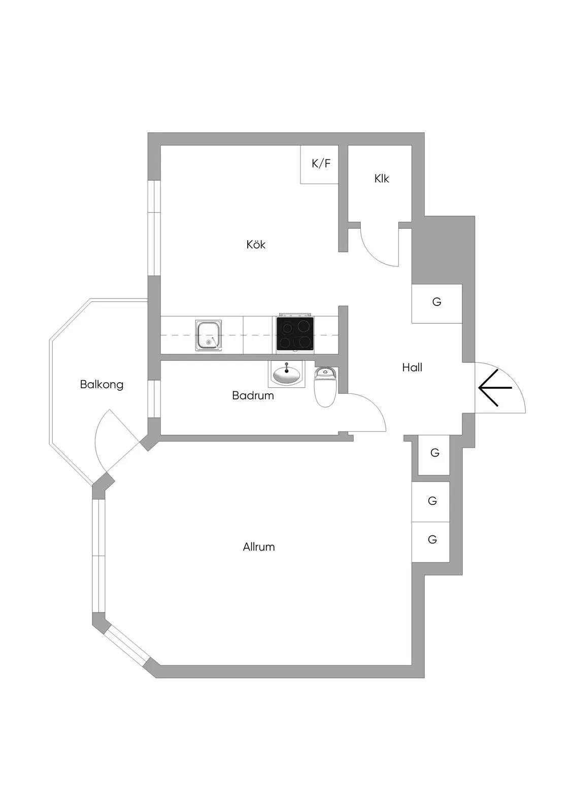 Floor plan for Alphyddevägen 9