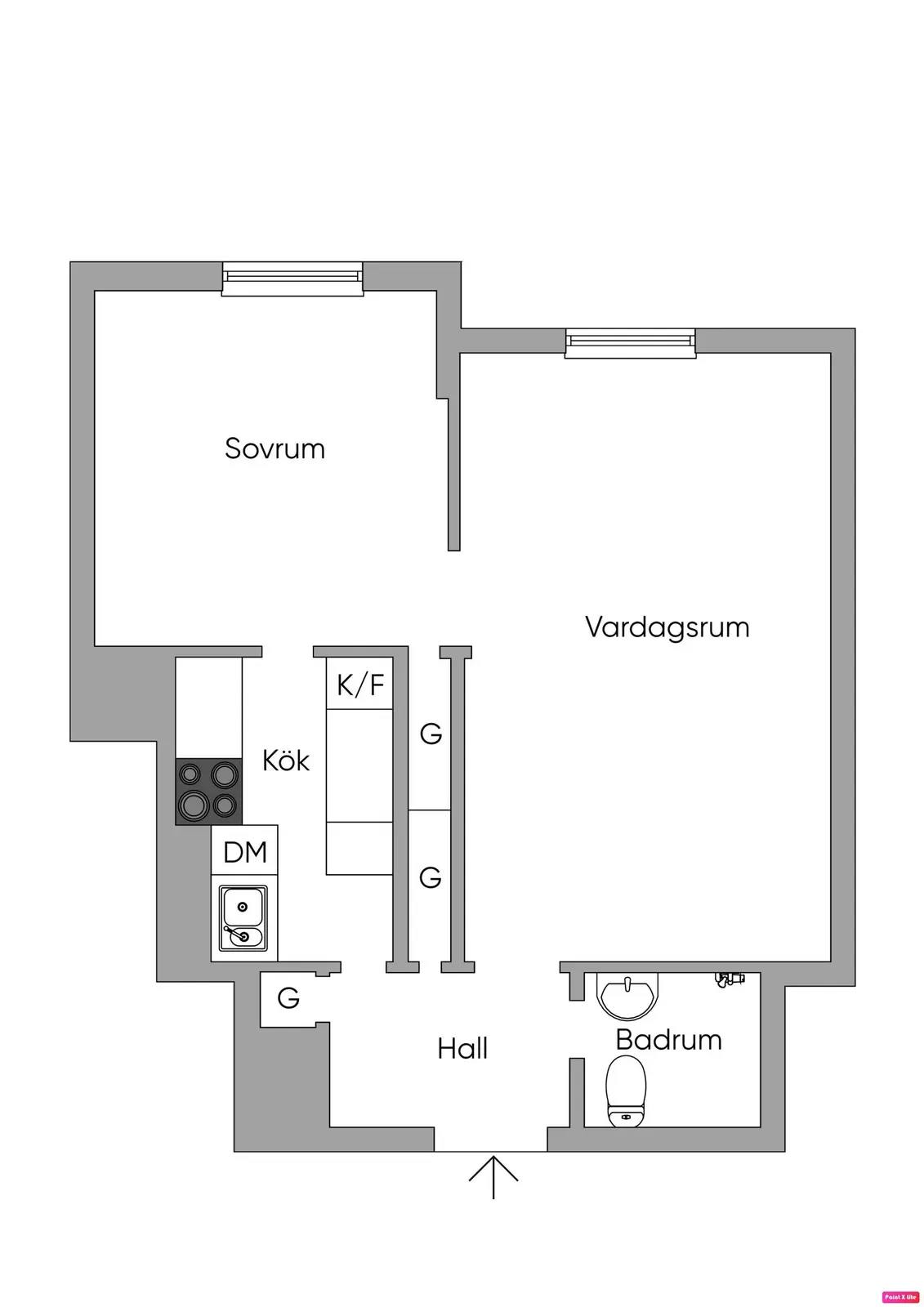 Floor plan for Stagneliusvägen 26