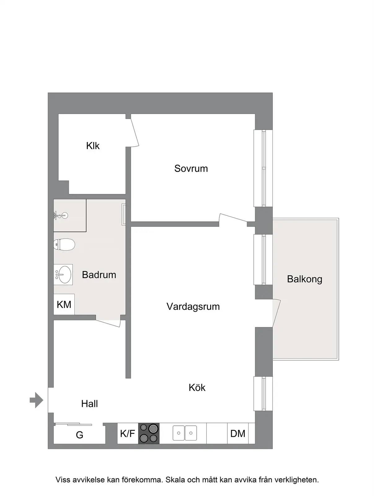 Floor plan for Parkallén 40