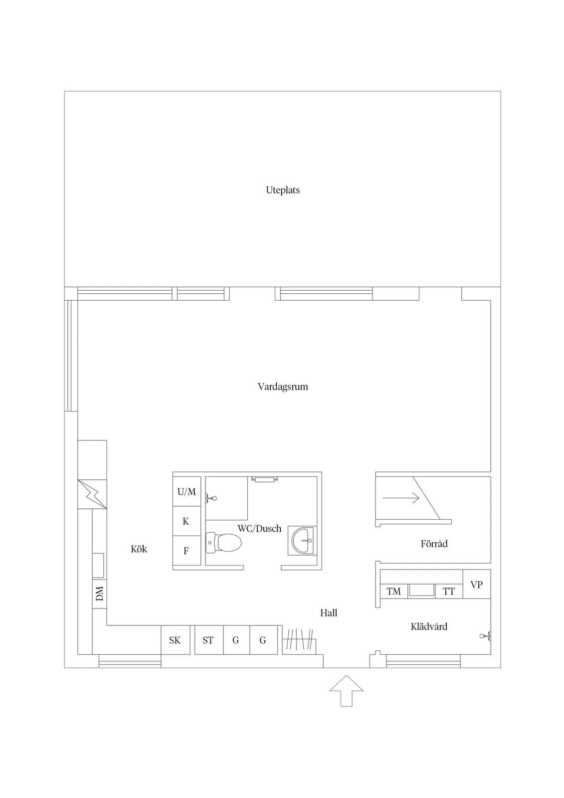 Planritning för Skogskärrsvägen 5D