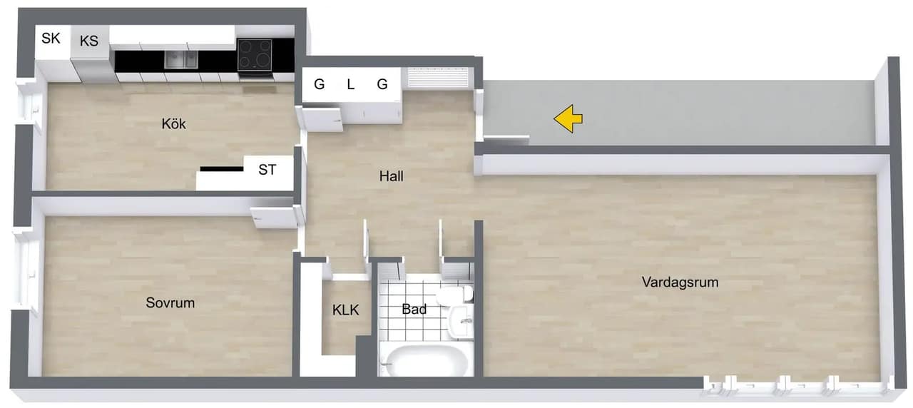Floor plan for Eriksgatan 11B