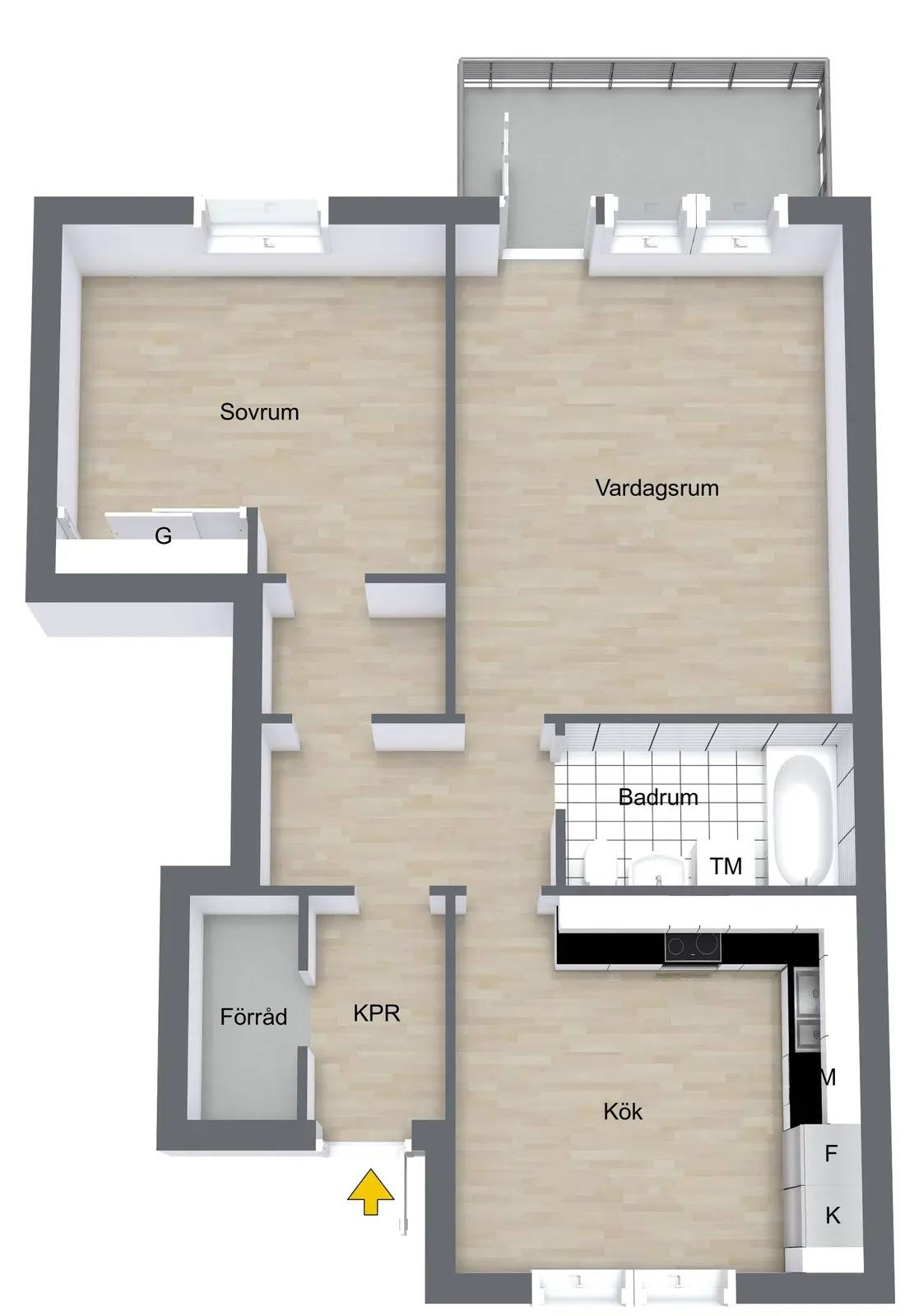 Planritning för Cellovägen 104