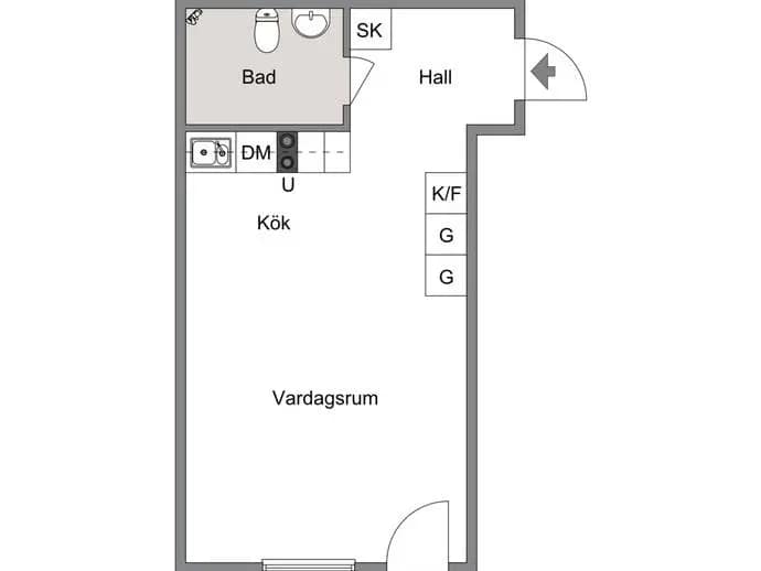 Floor plan for Kungsgatan 17