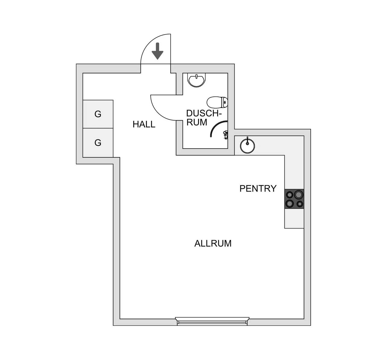 Floor plan for Norrstrandsgatan 75C