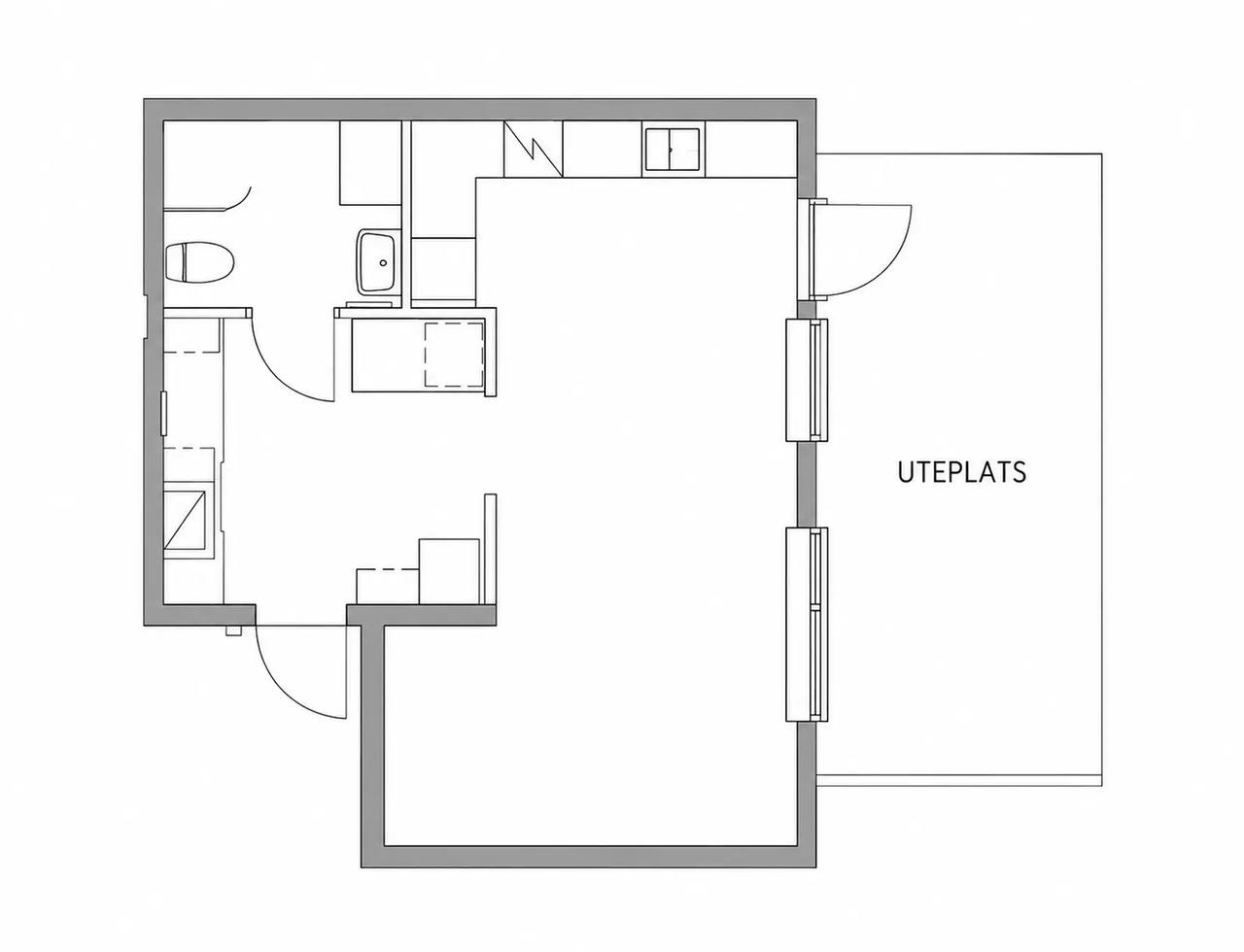 Floor plan for Trädgårdsgatan 2E
