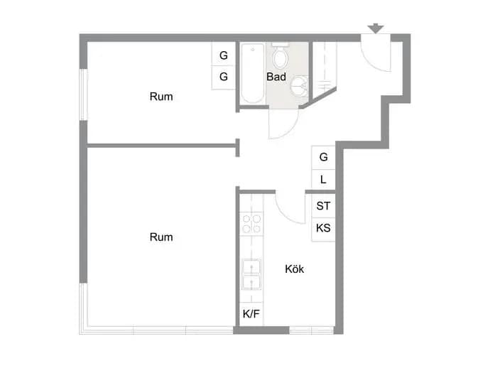 Floor plan for Saarisvägen 1C