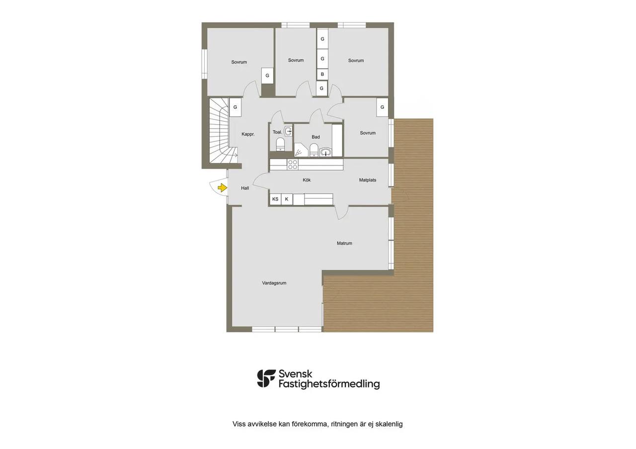 Floor plan for Tjädervägen 6