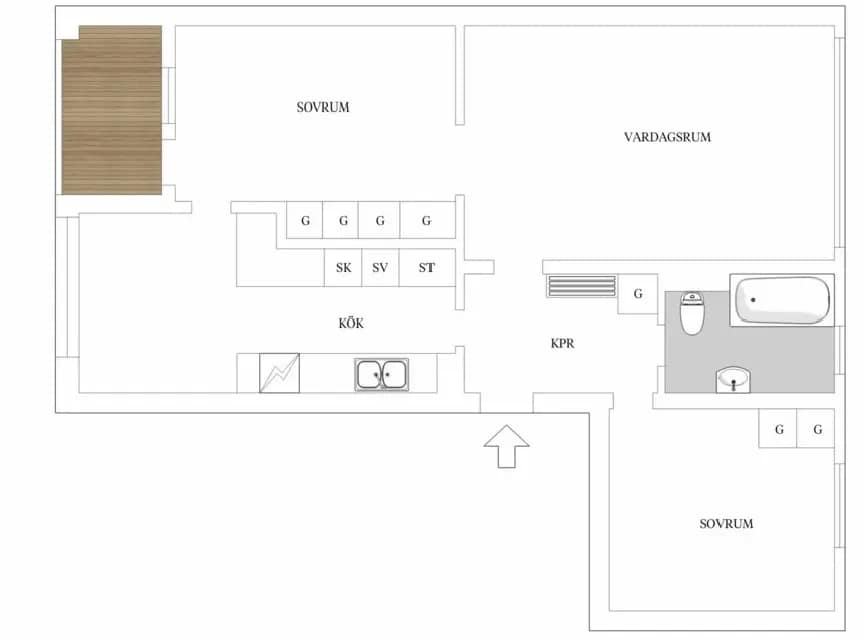 Planritning för Frejgatan 65