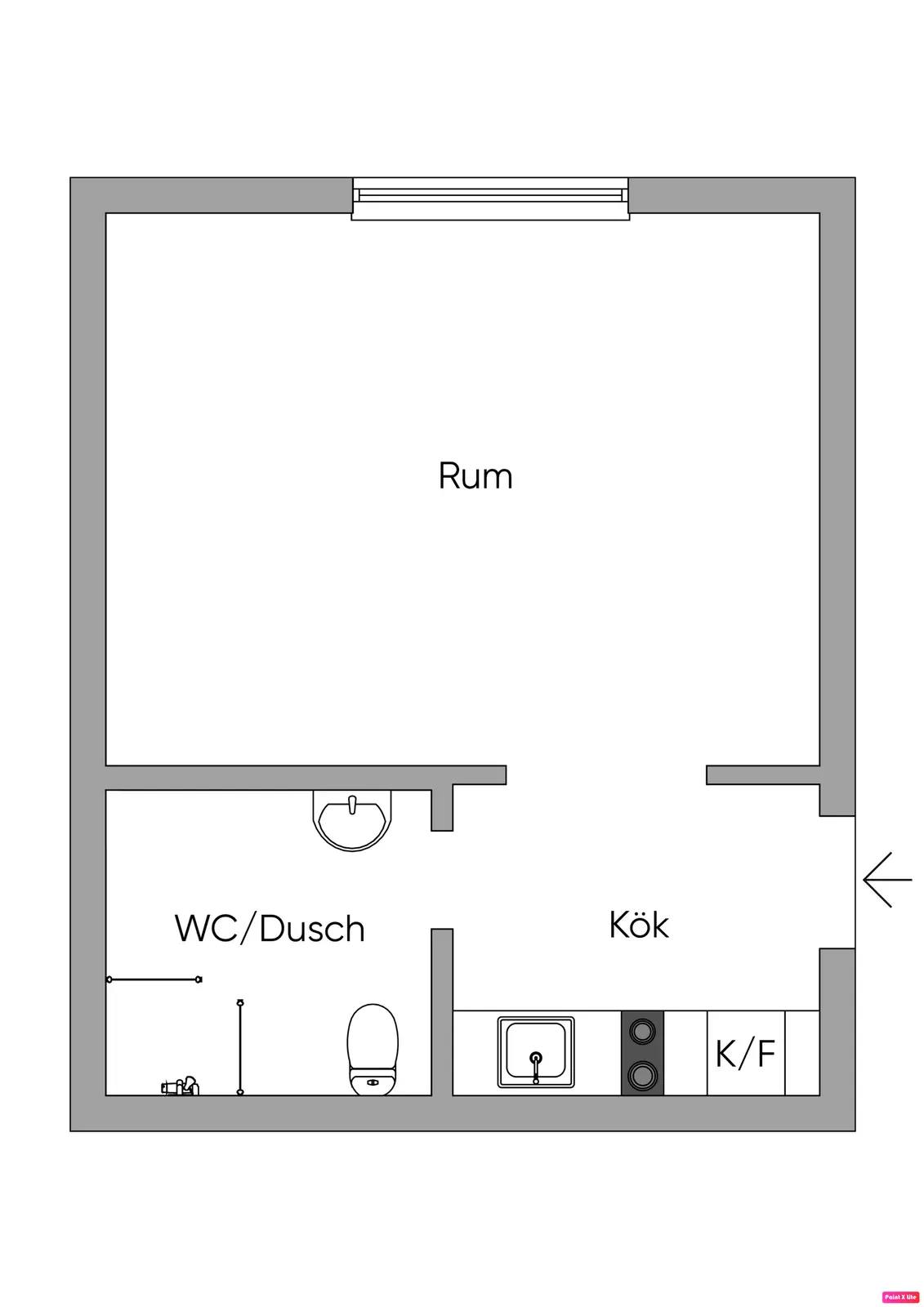 Floor plan for Ernst Ahlgrens Väg 8