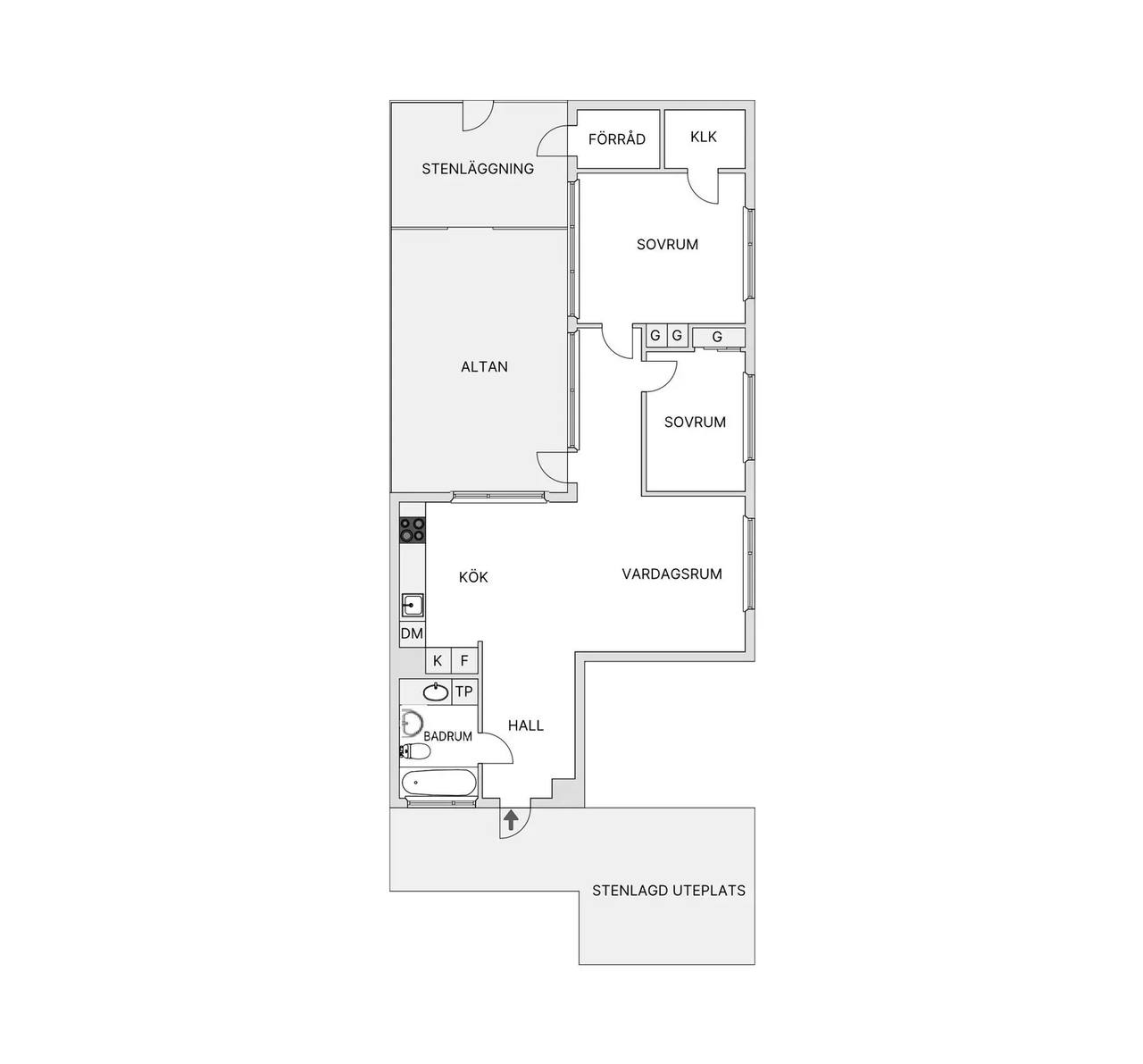 Floor plan for Rositas gata 1