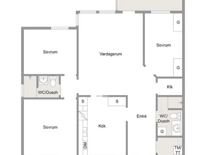 Planritning för Lövlundsvägen 89 A